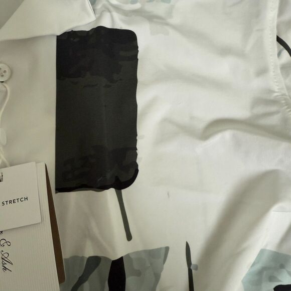 Porter & Ash Men's Abstract Print Kinetic Stretch Button Up Performance Size S - Picture 3 of 11